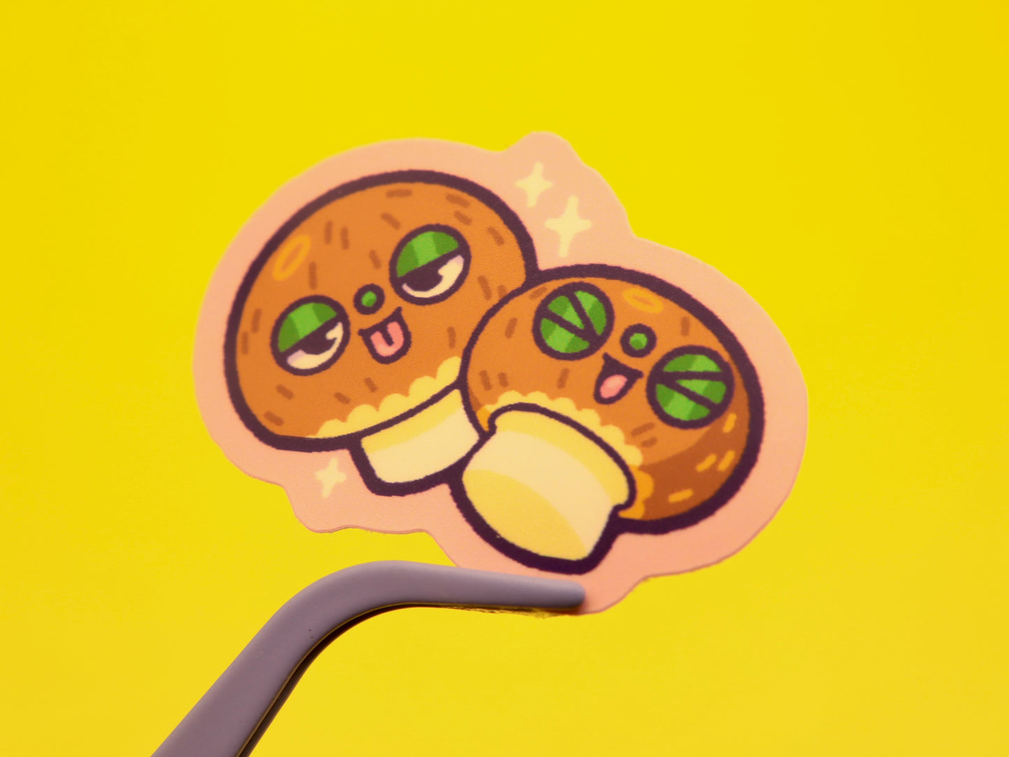 Happy Mushrooms 1.5" Matte Vinyl Sticker