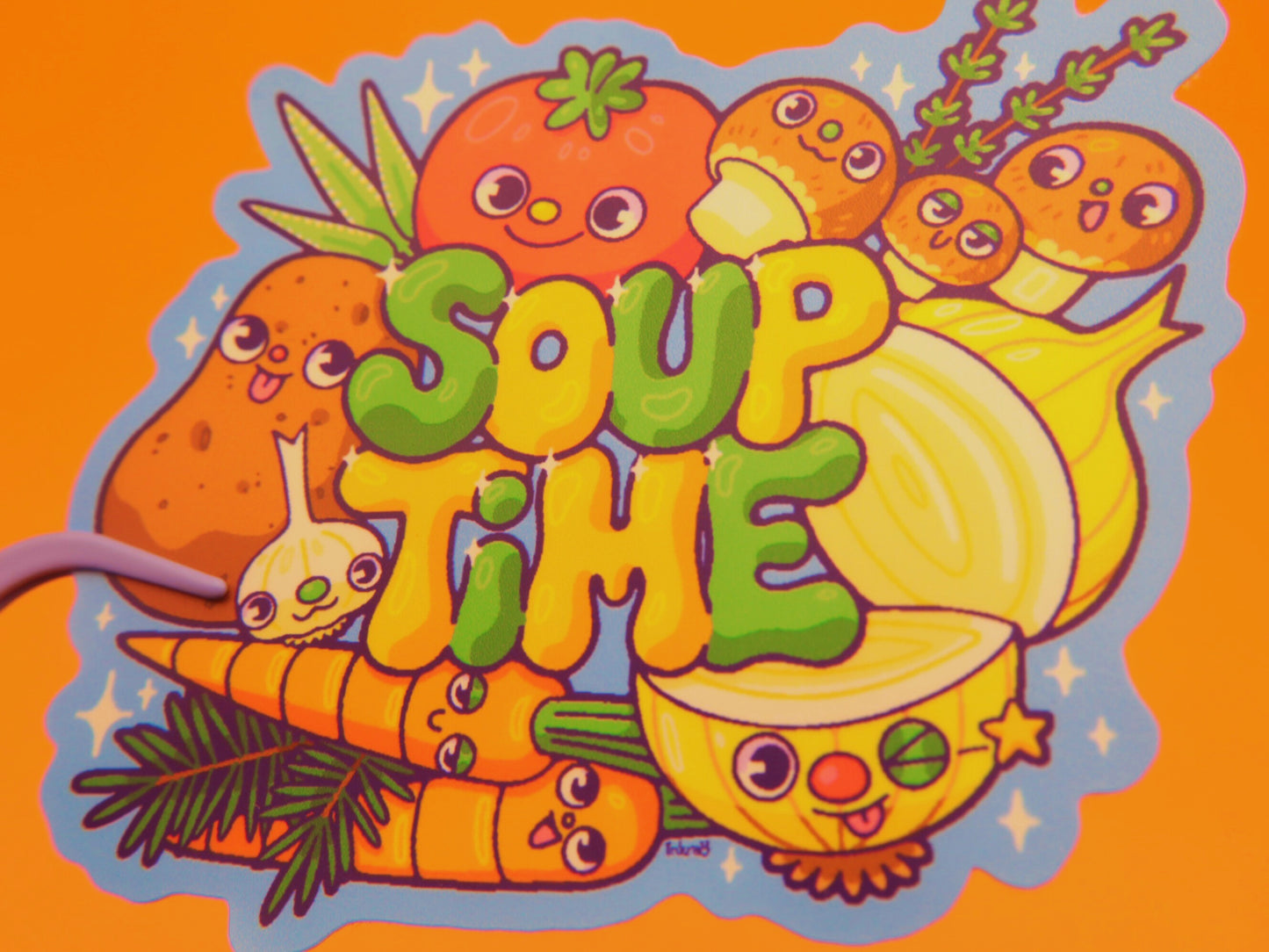 Small Soup Time 3" Matte Vinyl Sticker