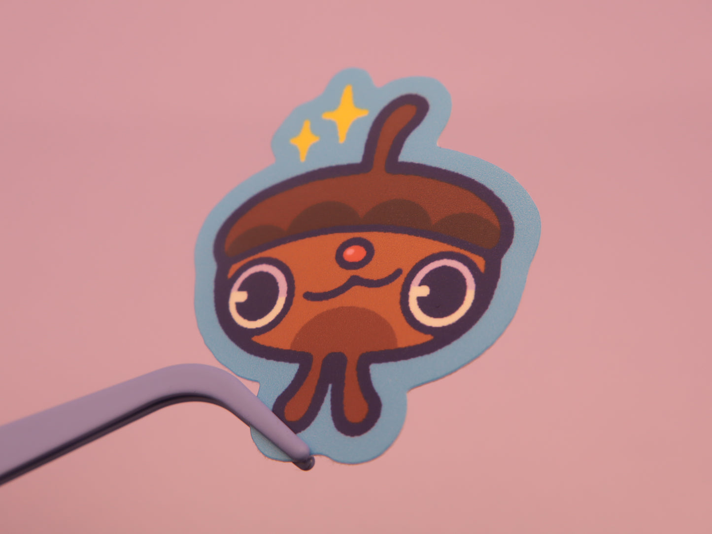 Short Acorn Friend 1.5" Matte Vinyl Sticker