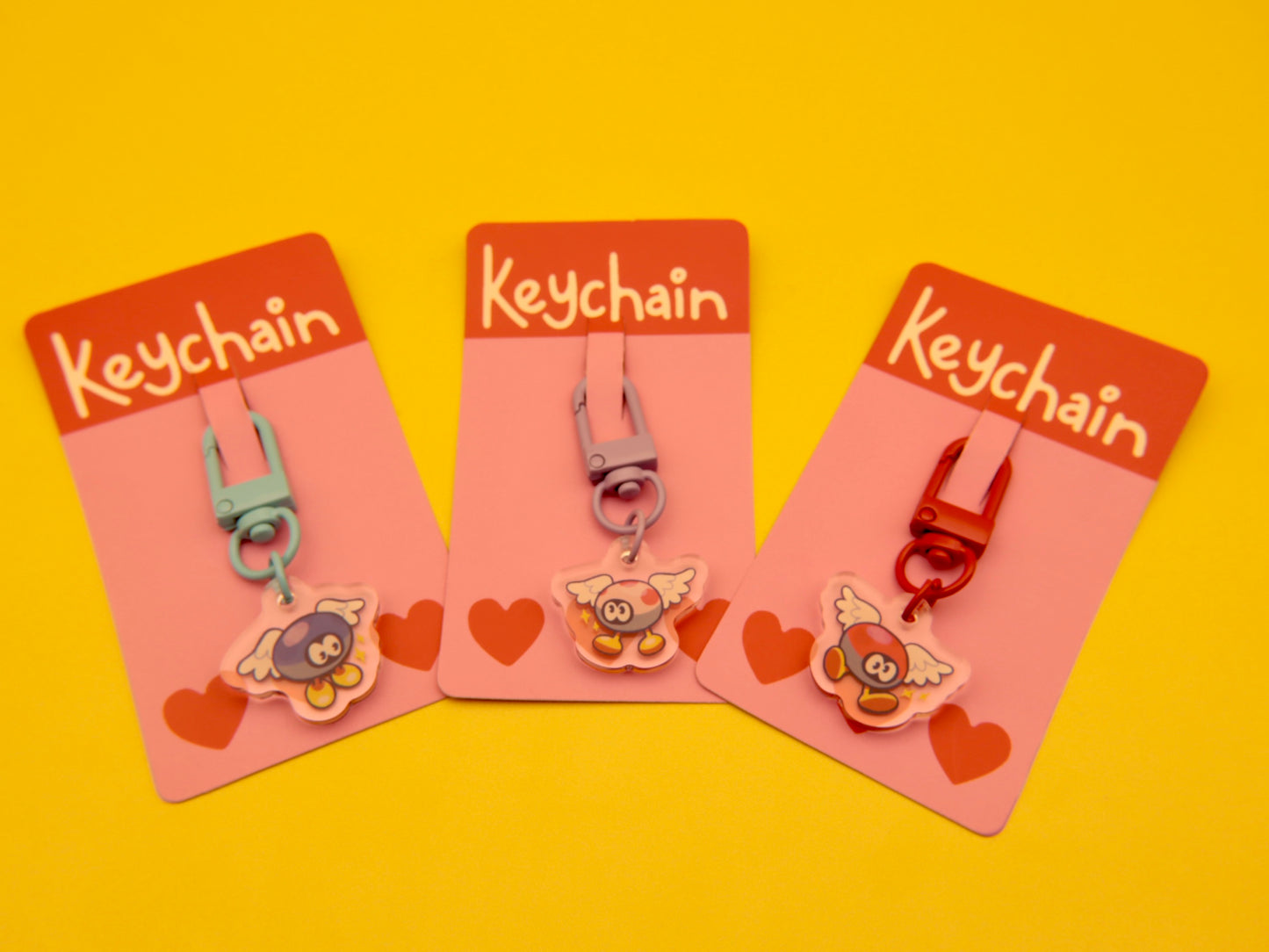 Pink Bitty Buggy 1β Acrylic Keychain