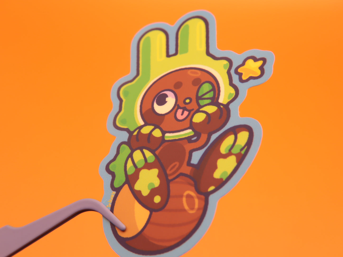 Chestnut Bunny 3" Matte Vinyl Sticker