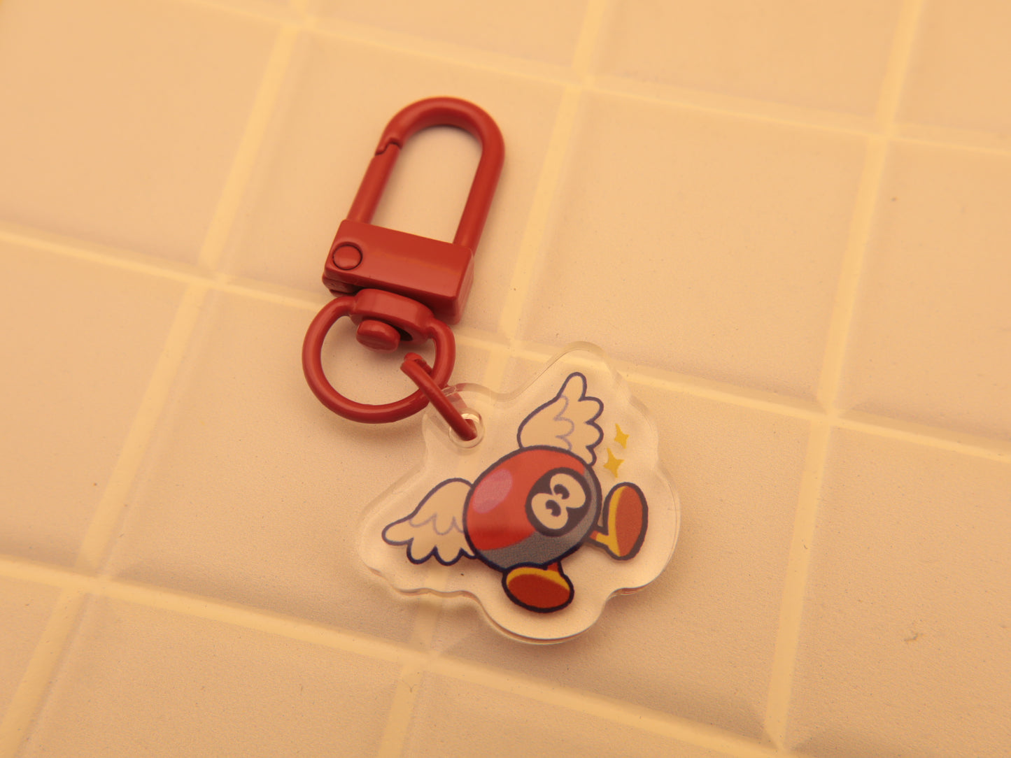 Red Bitty Buggy 1” Acrylic Keychain