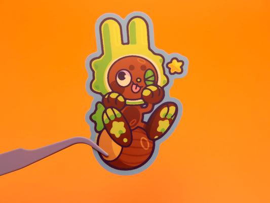 Chestnut Bunny 3" Matte Vinyl Sticker
