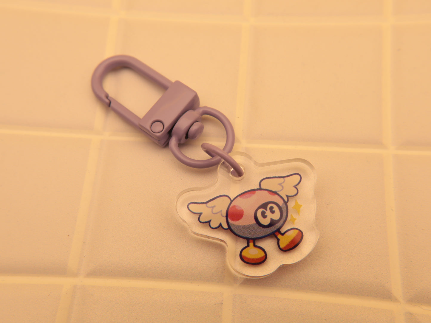 Pink Bitty Buggy 1” Acrylic Keychain