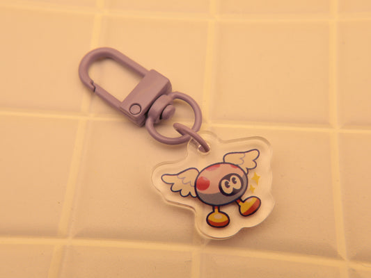 Pink Bitty Buggy 1” Acrylic Keychain
