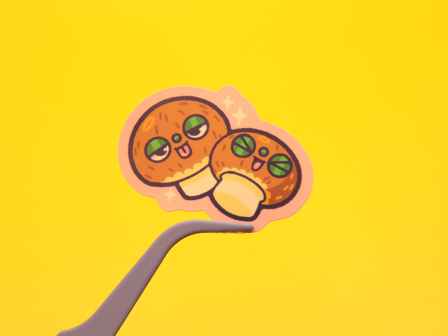 Happy Mushrooms 1.5" Matte Vinyl Sticker