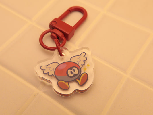 Red Bitty Buggy 1” Acrylic Keychain